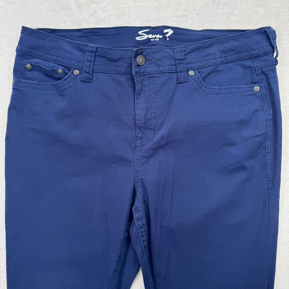 Seven7 Navy Skinny Pants - Picture 2 of 13